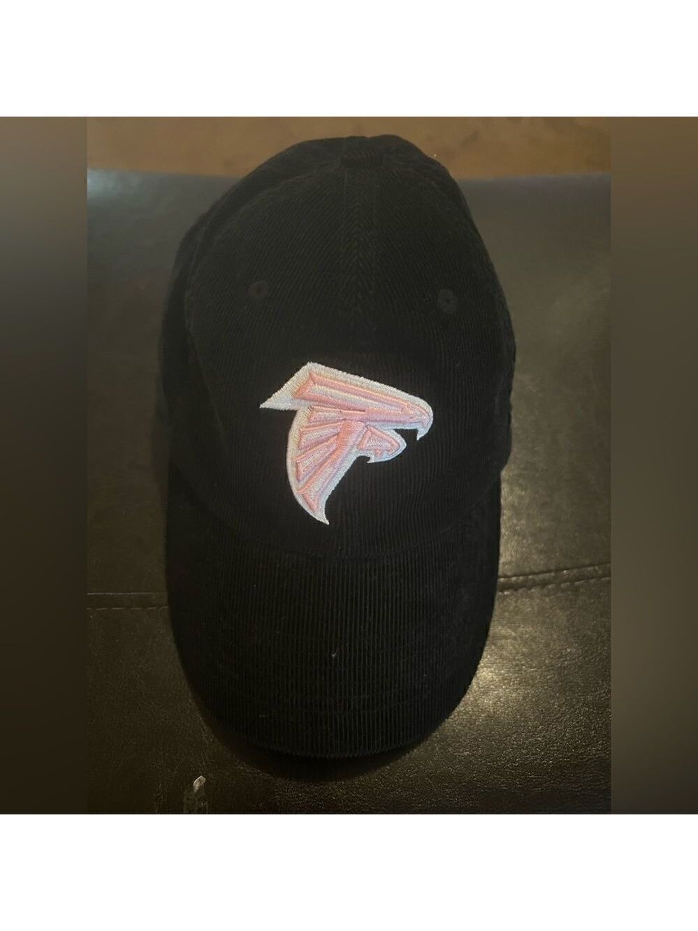 Black Corduroy Atlanta Falcons Cap - Pink Logo